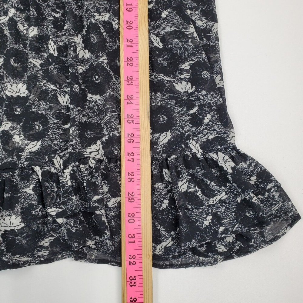 Free People Black & White Floral Mini Dress - Picture 16 of 16